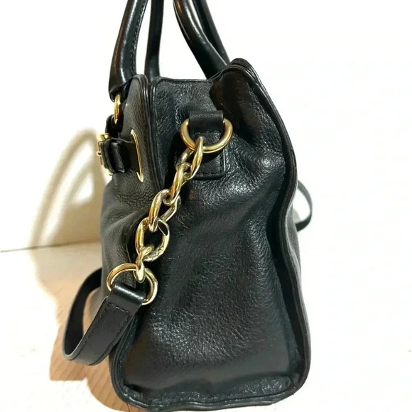 Michael Kors black leather satchel handbag - Picture 3 of 10